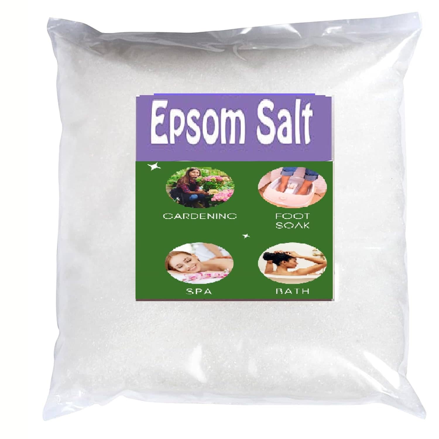 Epsom salt for bath foot plant