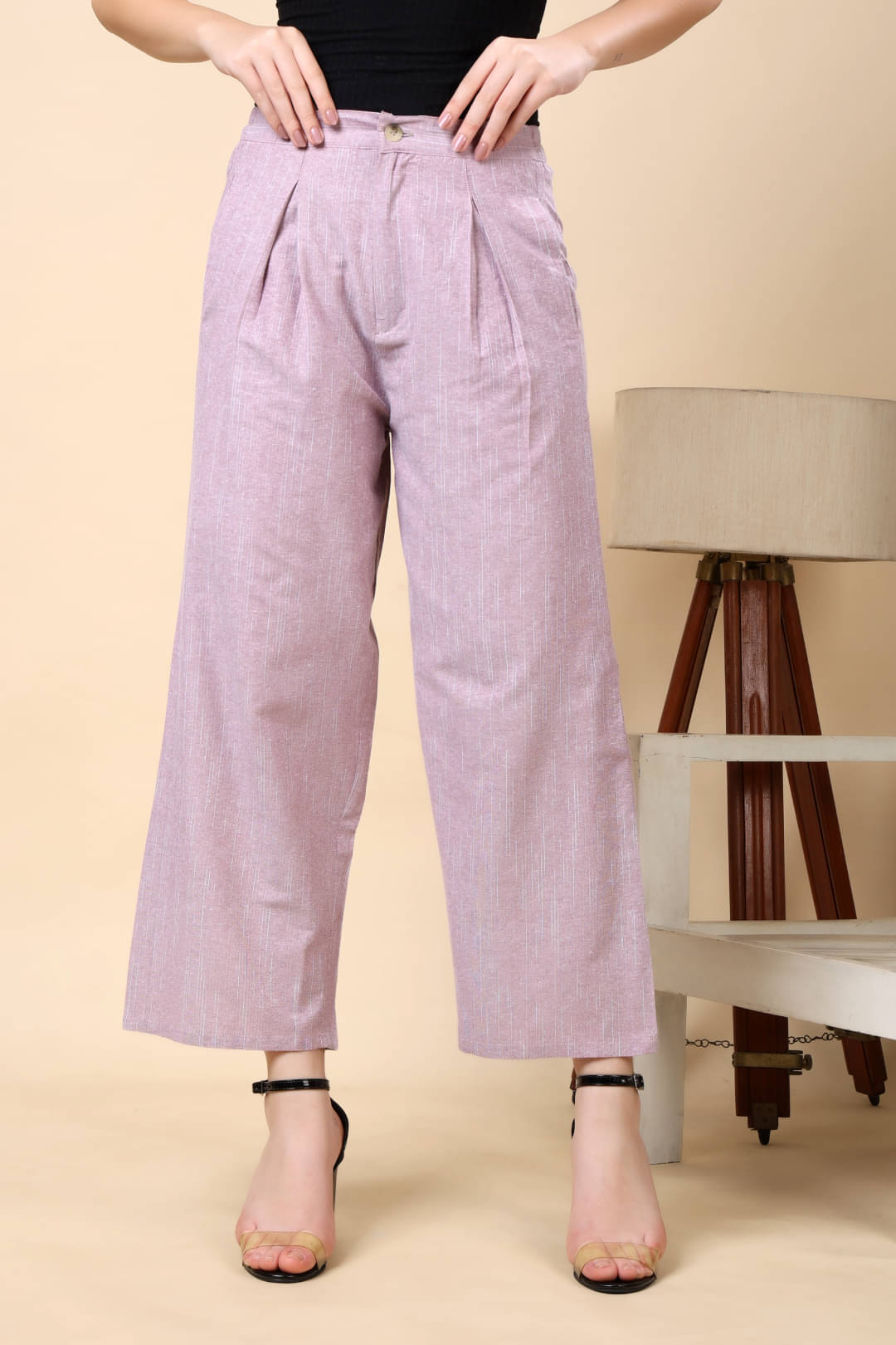     			FASHJONS 360 Women Cotton Casual Trousers ( Pink )