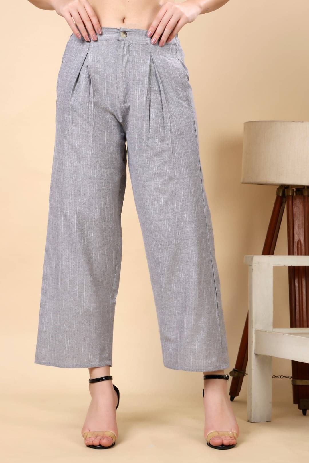     			FASHJONS 360 Women Cotton Casual Trousers ( Grey )