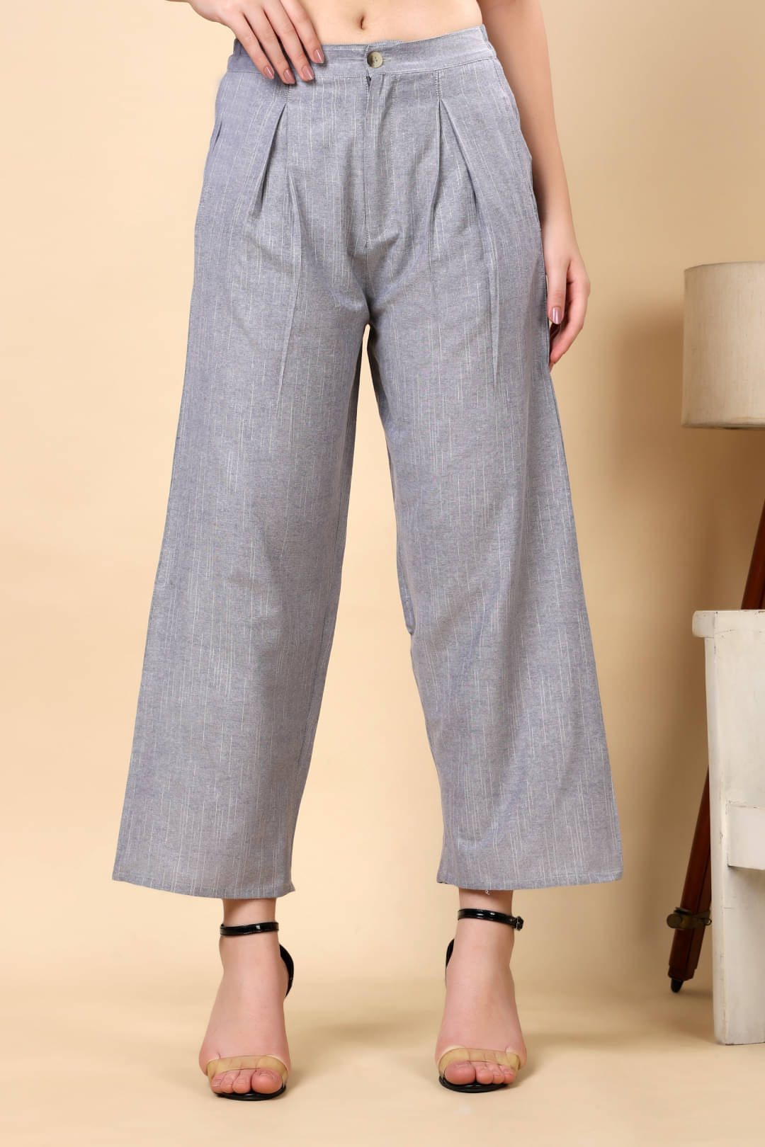     			FASHJONS 360 Women Cotton Casual Trousers ( Grey )