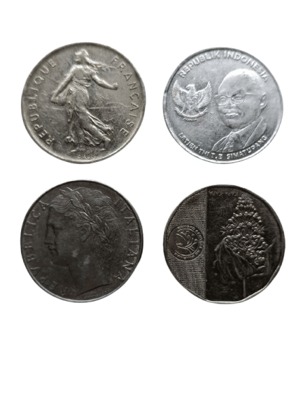     			FOUR DIFFERENT FRANCES RARE COINS