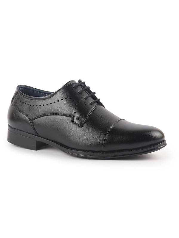 Fausto Black Men's Derby Formal Shoes Fausto Black Men's Derby Formal Shoes
