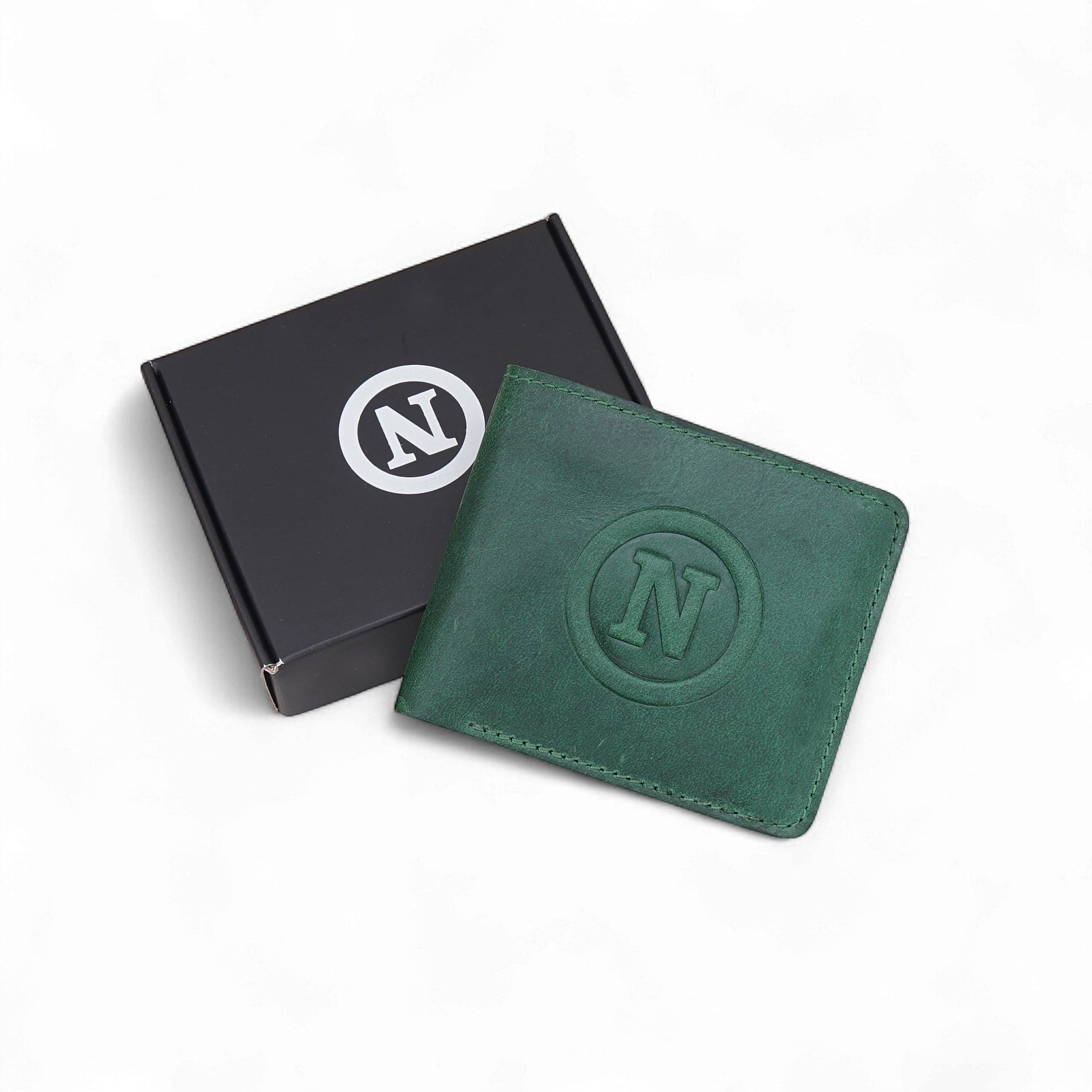     			Flingo 100% Leather Solid Men's Two Fold Wallet With 4 Slots For Card ( Green , Pack of 1 )