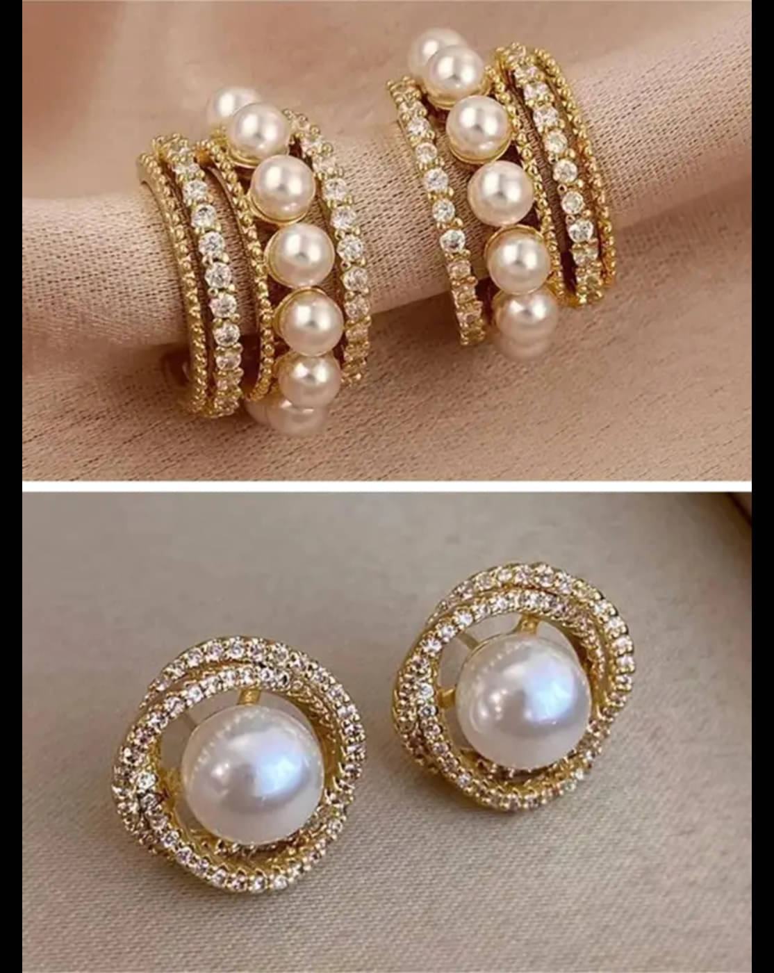     			G.R.A.V.I.T.E.E.E Gold Stud Earrings ( Pack of 2 )