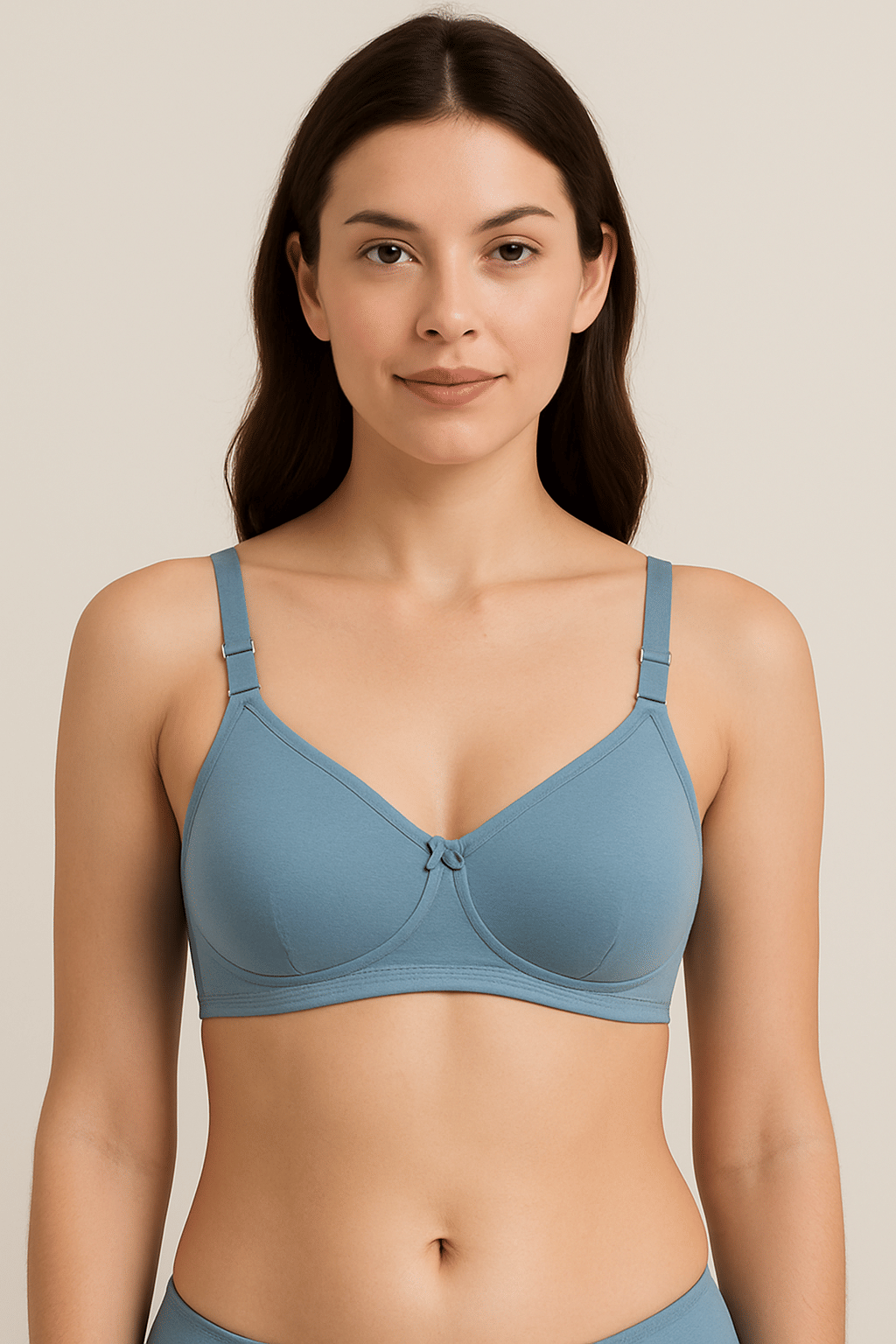     			HERBLOURE Pack of 1 Cotton Blend Lightly Padded Push Up Bra For Women ( Blue )