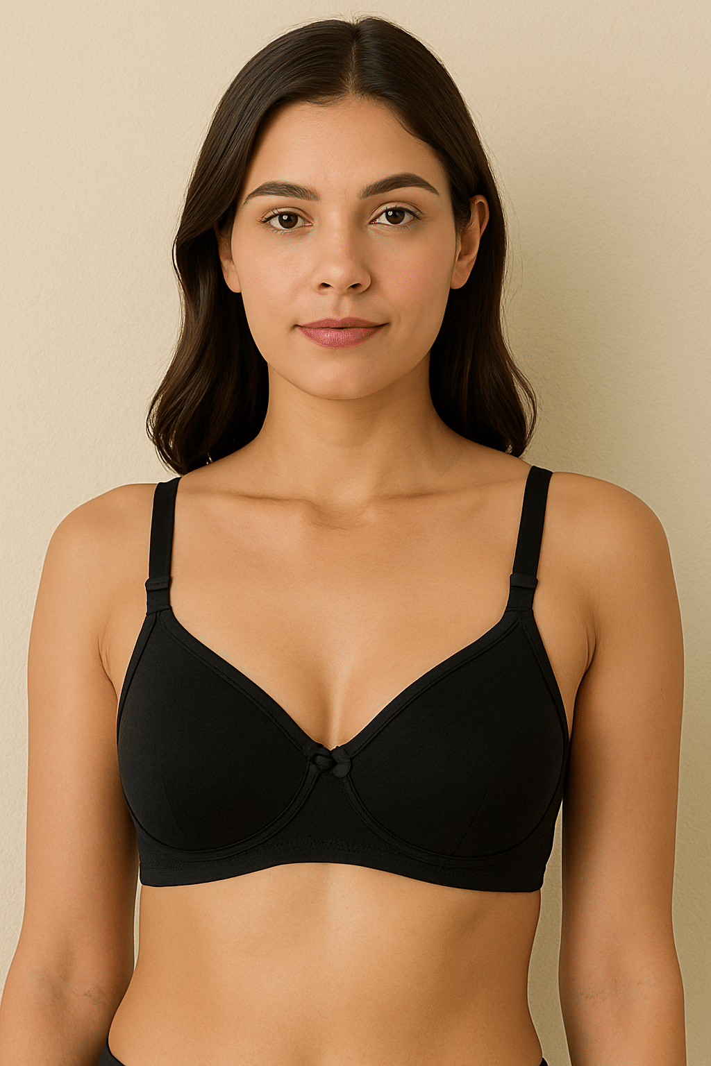 HERBLOURE Pack of 1 Cotton Blend Lightly Padded Push Up Bra For Women ( Black )     			HERBLOURE Pack of 1 Cotton Blend Lightly Padded Push Up Bra For Women ( Black )