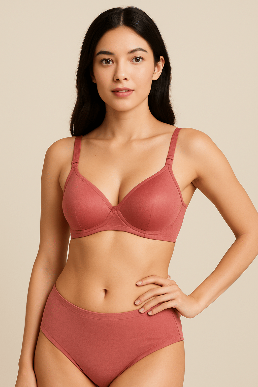     			HERBLOURE Pack of 1 Cotton Blend Lightly Padded Push Up Bra For Women ( Coral )