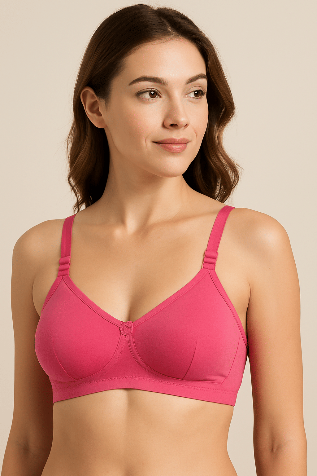 HERBLOURE Pack of 1 Cotton Blend Non Padded T-Shirt Bra For Women ( Pink ) HERBLOURE Pack of 1 Cotton Blend Non Padded T-Shirt Bra For Women ( Pink )