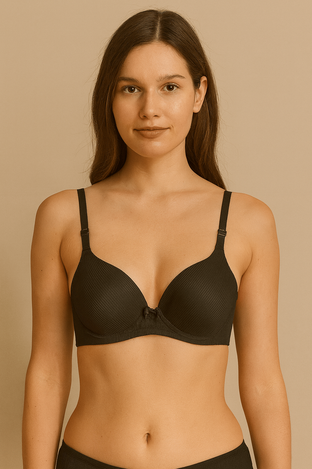     			HERBLOURE Pack of 1 Lycra Lightly Padded Push Up Bra For Women ( Black )