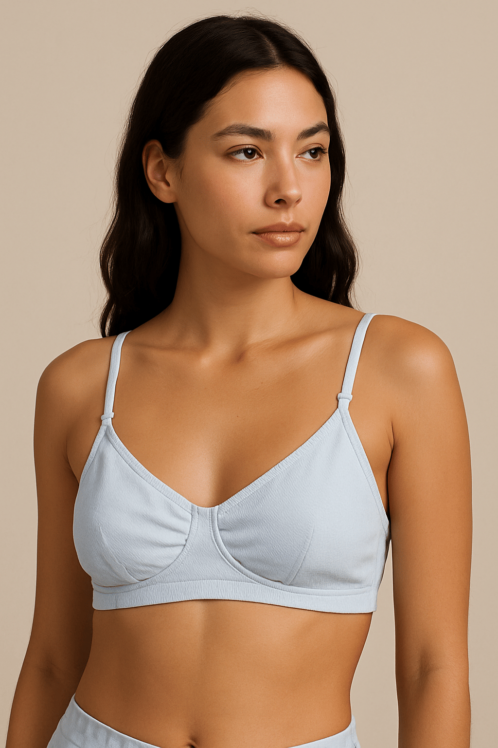 HERBLOURE Pack of 1 Lycra Non Padded Everyday Bra For Women ( Light Blue )     			HERBLOURE Pack of 1 Lycra Non Padded Everyday Bra For Women ( Light Blue )