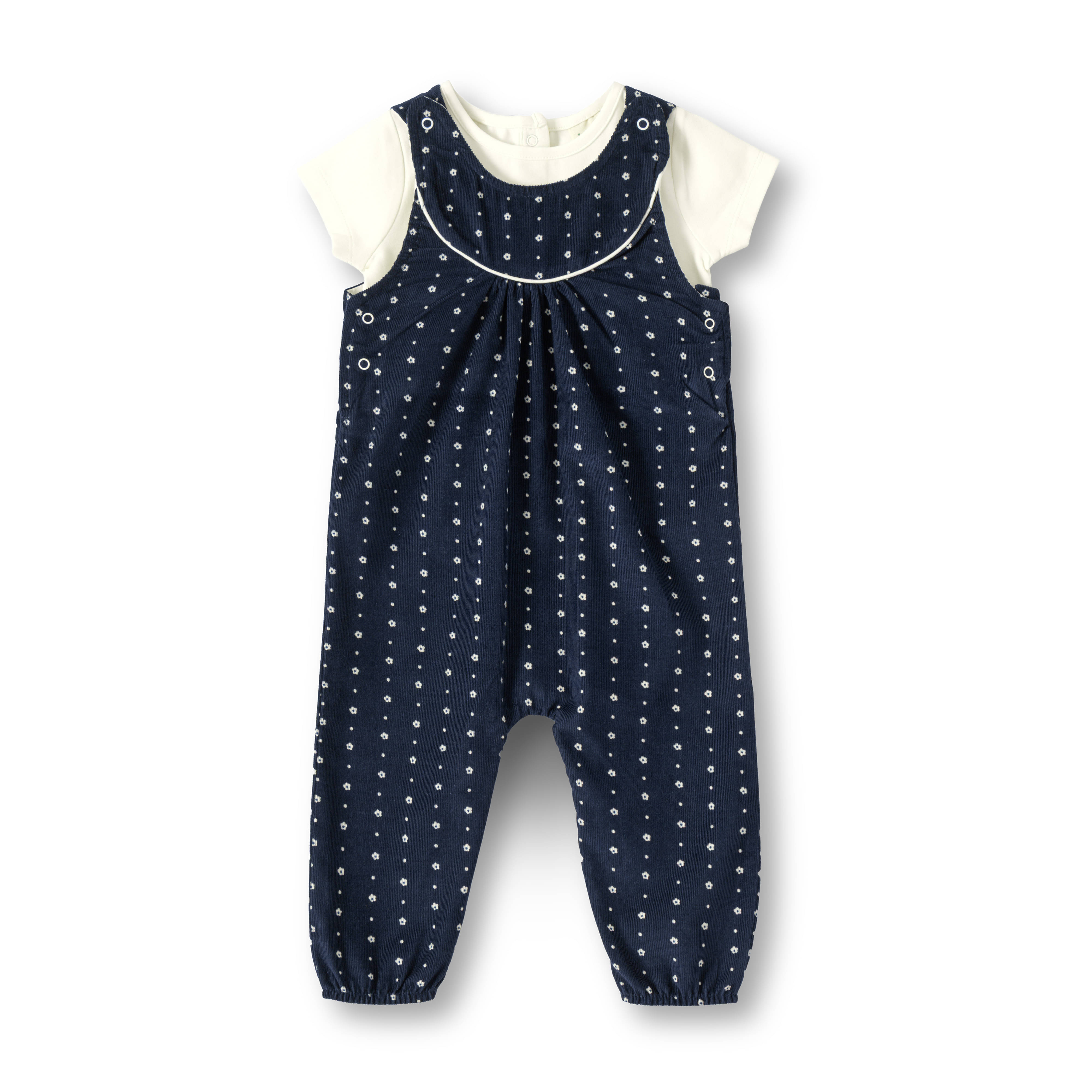     			Juscubs Baby Girls Cotton Dungarees ( Pack of 1 , Navy Blue )
