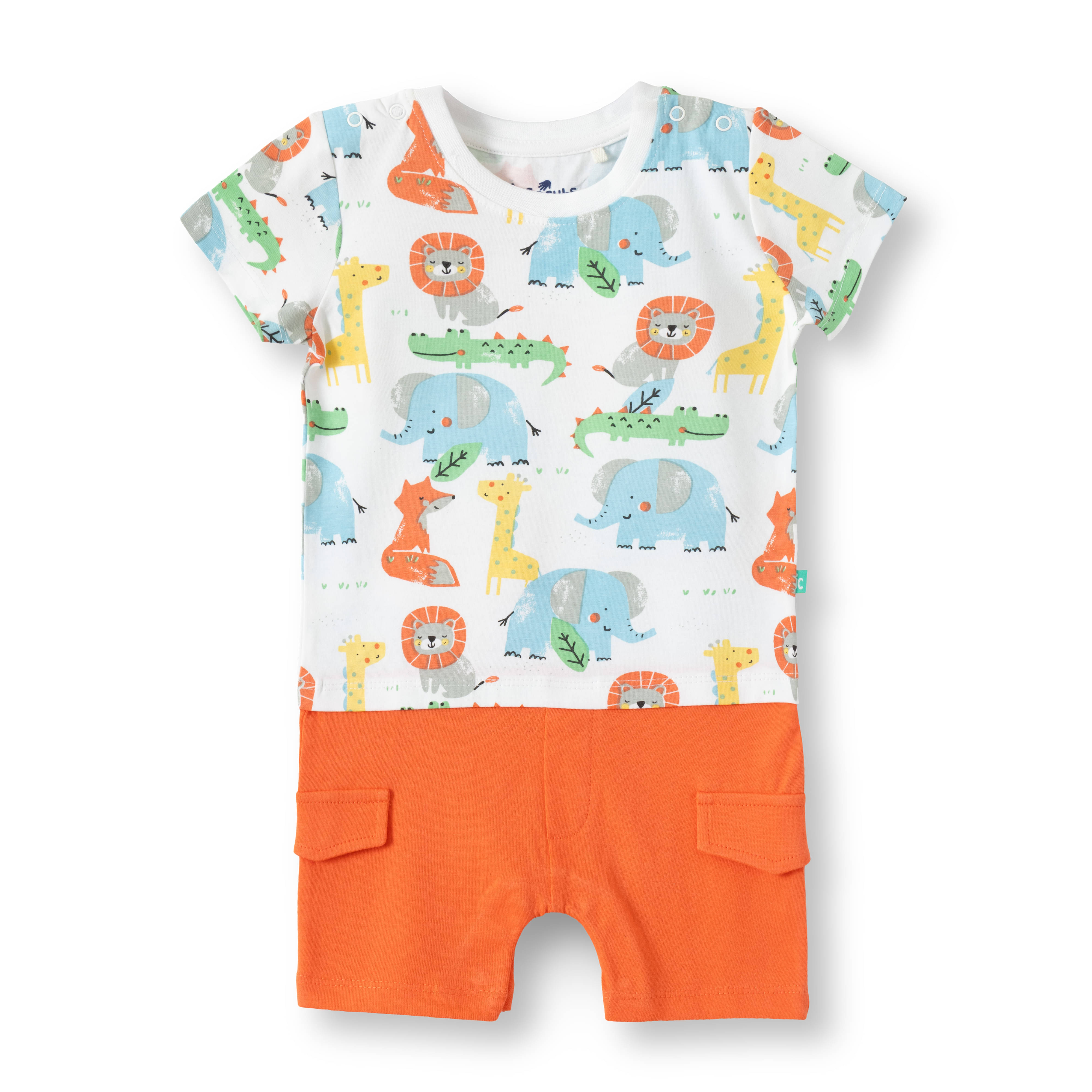     			Juscubs Pack of 1 Baby Boys Cotton Rompers ( Multicolor )