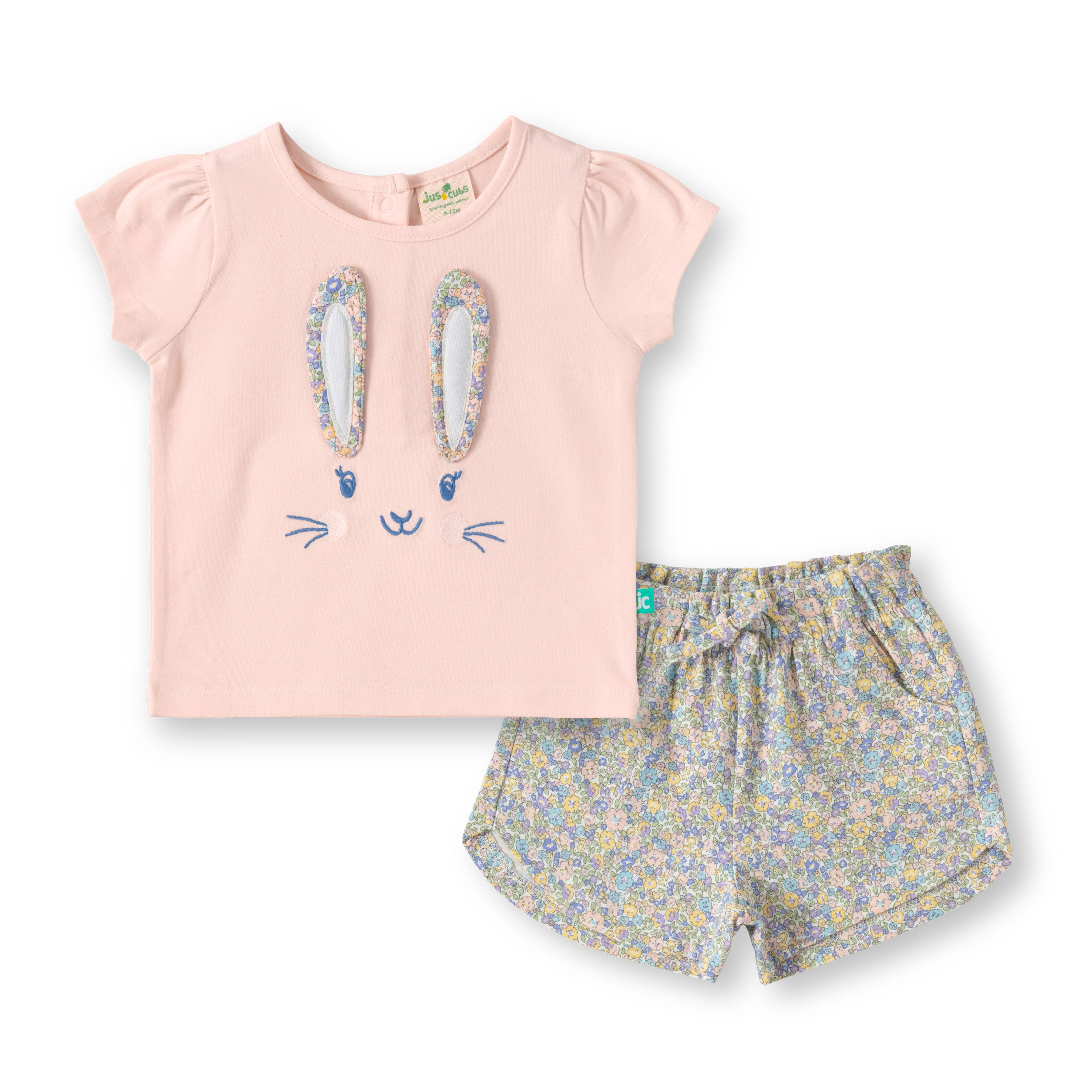     			Juscubs Pack of 1 Girls 100% Cotton T-shirt & Shorts ( Pink )