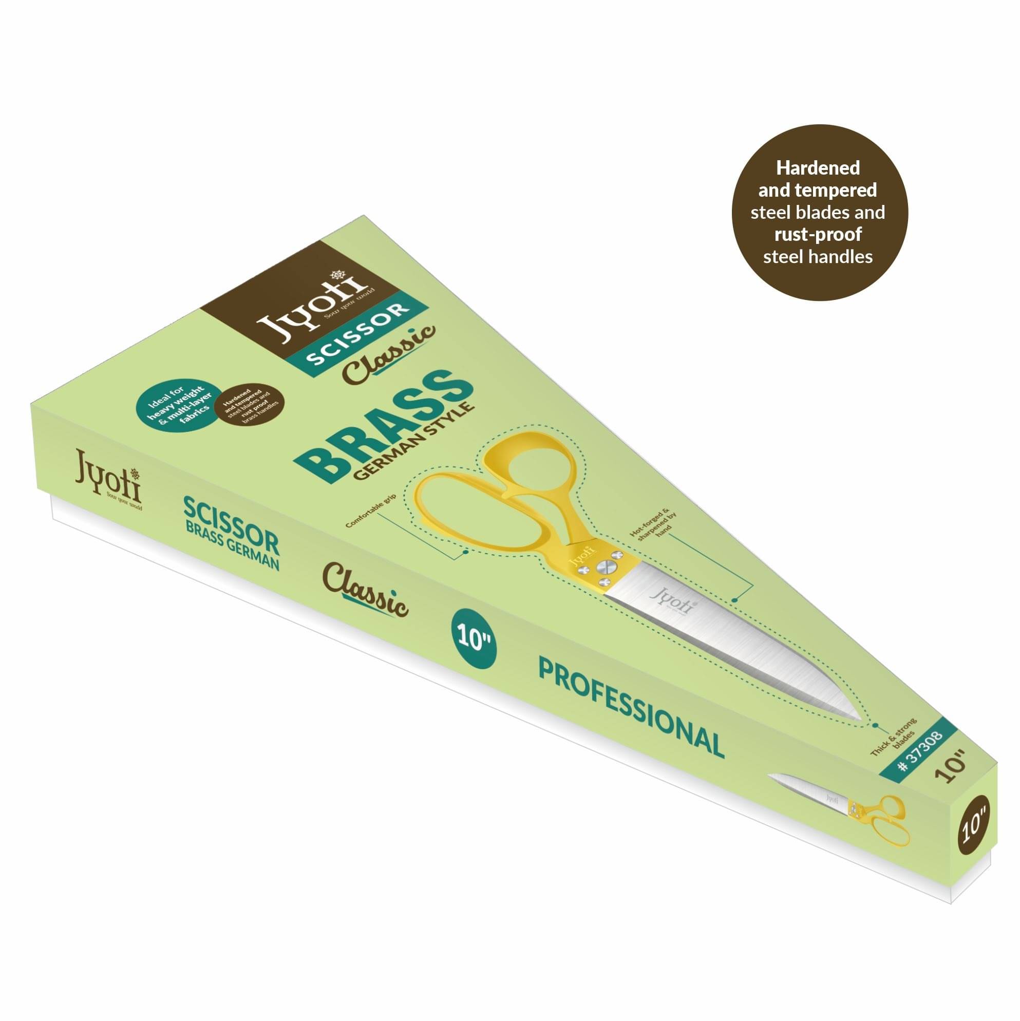 Jyoti Scissor 10" Brass German Style (Classic) - Pack of 1 Jyoti Scissor 10" Brass German Style (Classic) - Pack of 1