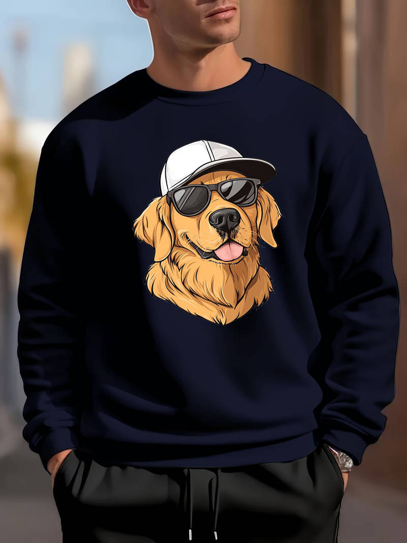     			KCON Fleece Round Neck Men's Sweatshirt - Blue ( Pack of 1 )