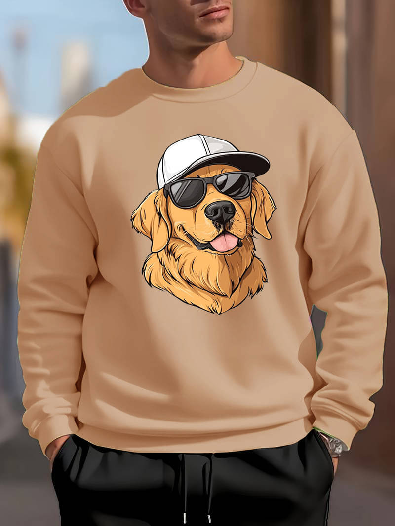     			KCON Fleece Round Neck Men's Sweatshirt - Beige ( Pack of 1 )