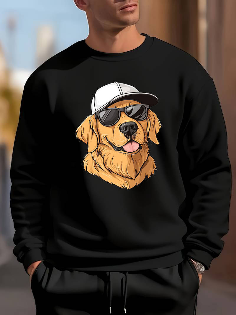     			KCON Fleece Round Neck Men's Sweatshirt - Black ( Pack of 1 )