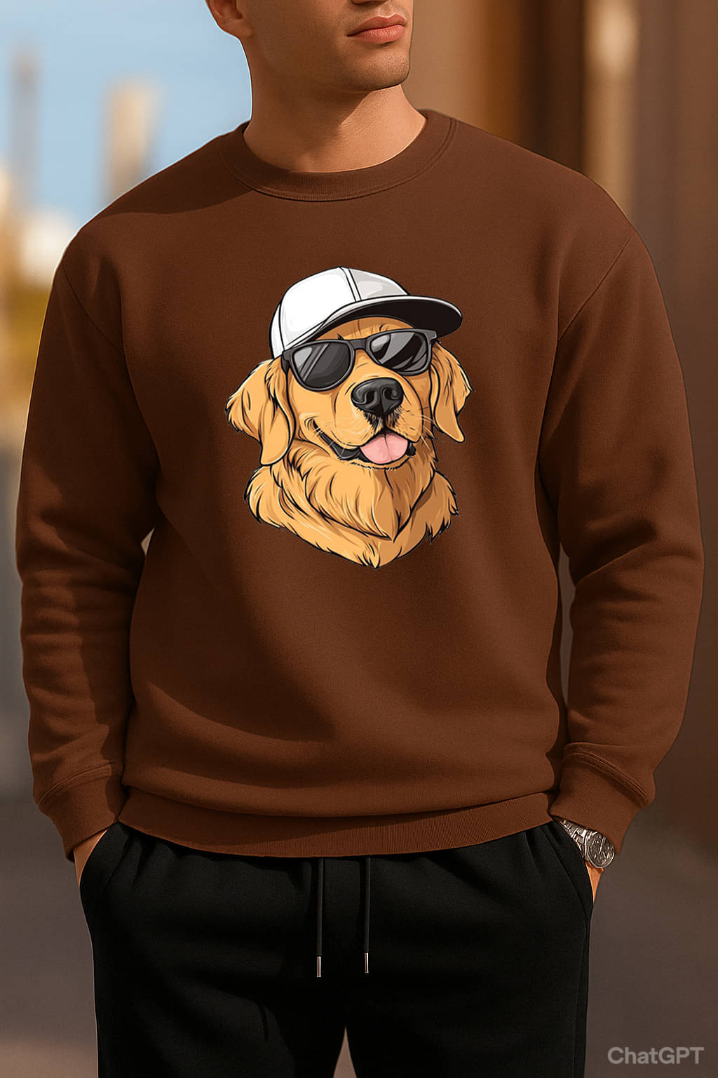     			KCON Fleece Round Neck Men's Sweatshirt - Brown ( Pack of 1 )