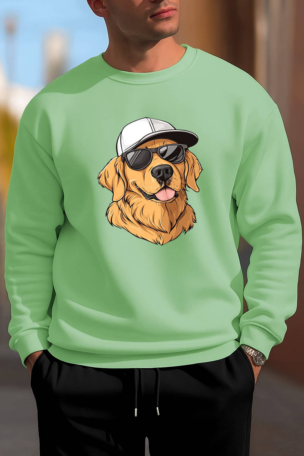     			KCON Fleece Round Neck Men's Sweatshirt - Mint Green ( Pack of 1 )