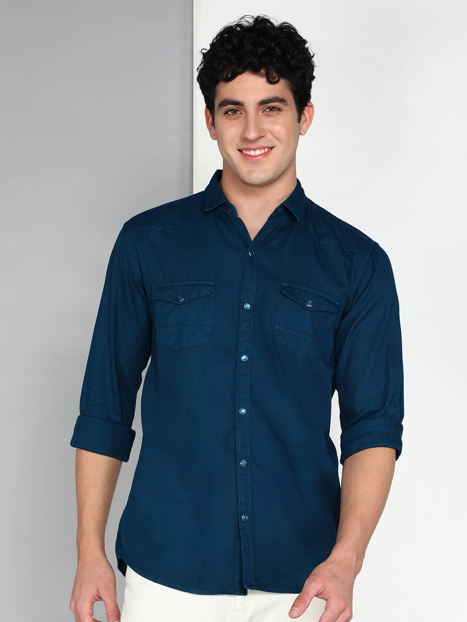 Kuons Avenue 100% Cotton Regular Fit Solids Full Sleeves Men's Casual Shirt - Blue ( Pack of 1 ) Kuons Avenue 100% Cotton Regular Fit Solids Full Sleeves Men's Casual Shirt - Blue ( Pack of 1 )
