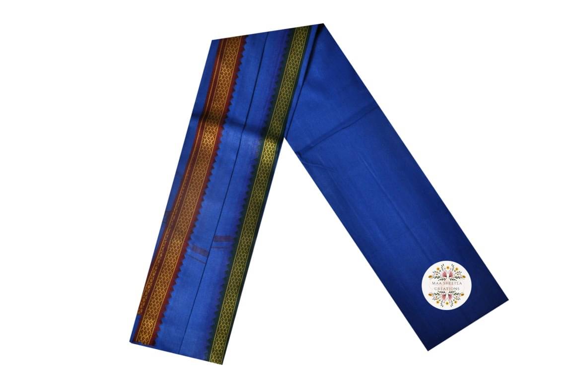     			MAA SHEETLA CREATIONS Pack of 1 Cotton Below 300 -GSM Bath Towel ( Blue )