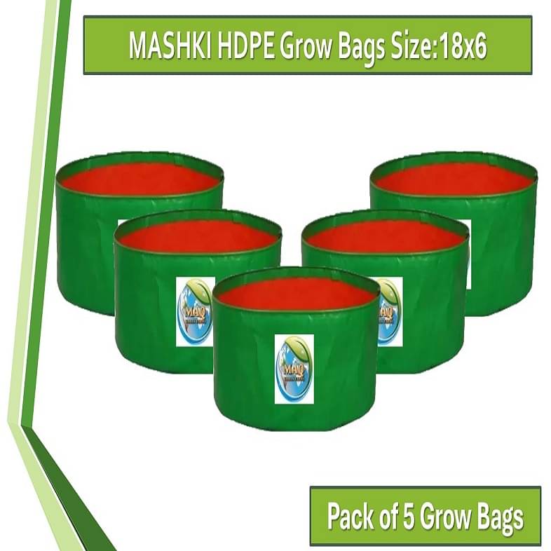 MASHKI 18" x 6" Micro Green Growbags, Spinach Grow Bags, Pack of 5 Bags for Home Gardening Grow Bag MASHKI 18" x 6" Micro Green Growbags, Spinach Grow Bags, Pack of 5 Bags for Home Gardening Grow Bag