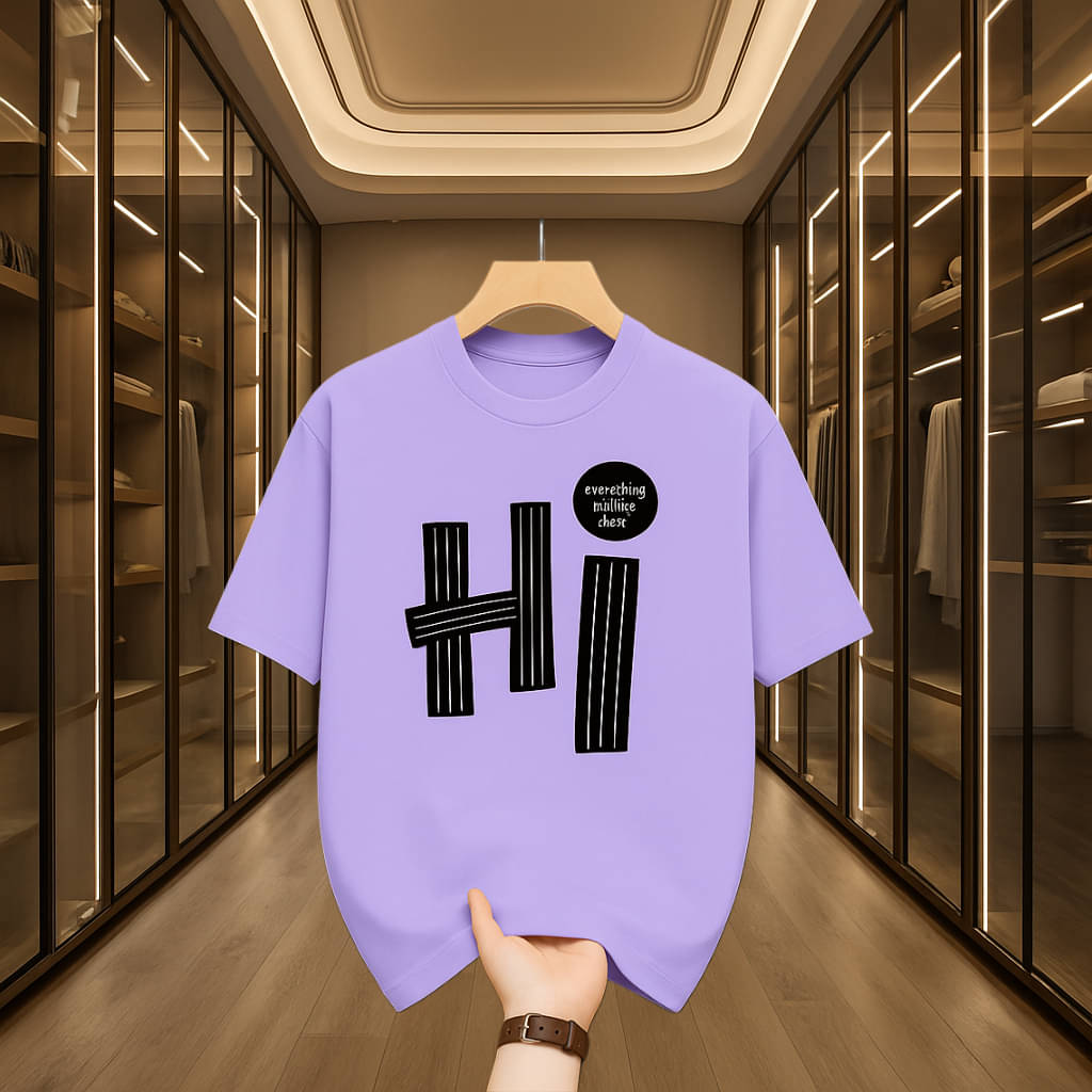 Madilyn Men Cotton Blend Oversized Fit Printed T-Shirt ( Purple ) Madilyn Men Cotton Blend Oversized Fit Printed T-Shirt ( Purple )