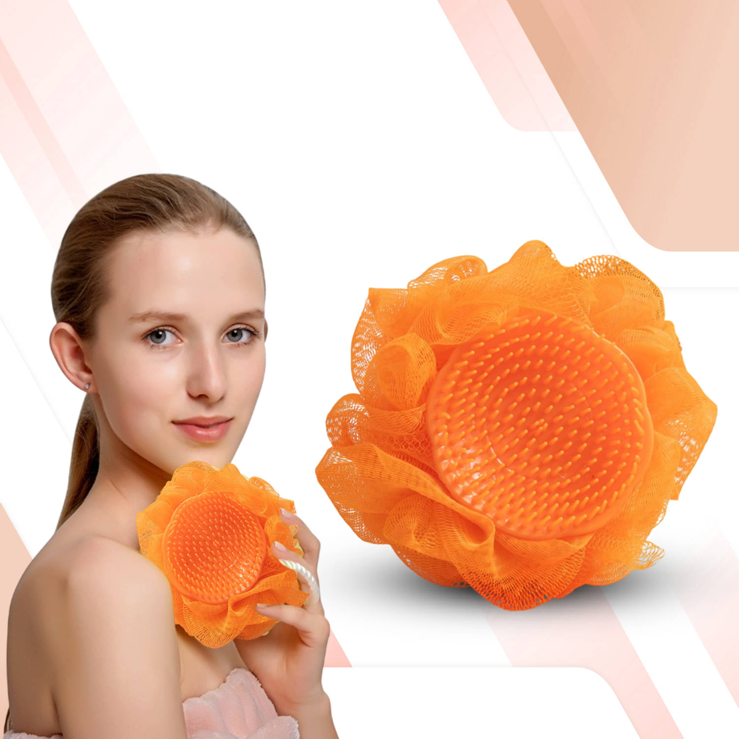     			Majestique Loofah with Shampoo Massager