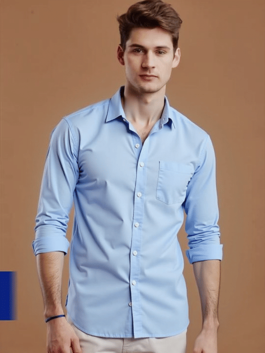 NEW-18 100% Cotton Regular Fit Solids Full Sleeves Men's Casual Shirt - Blue ( Pack of 1 ) NEW-18 100% Cotton Regular Fit Solids Full Sleeves Men's Casual Shirt - Blue ( Pack of 1 )