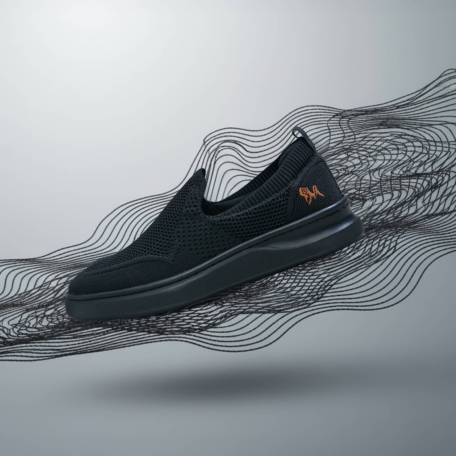     			Neemans Black Men's Slip-on Shoes