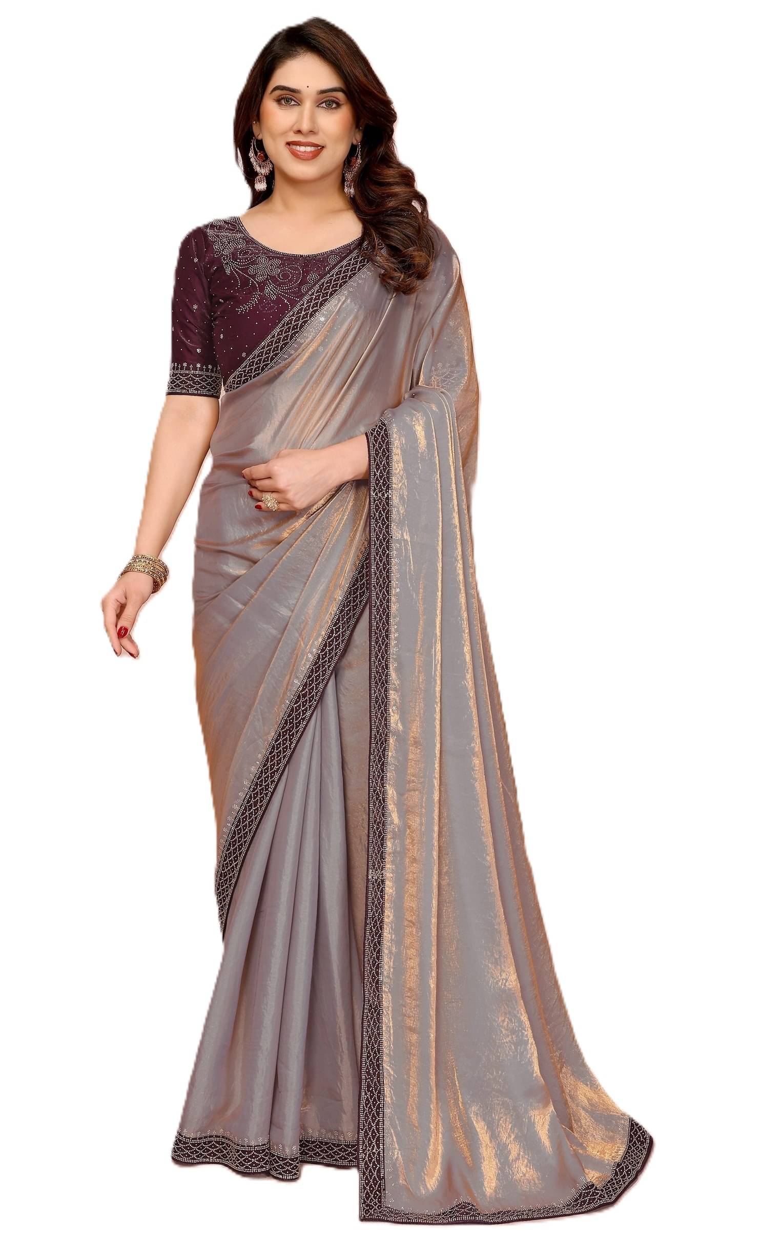 PANZORA Satin Solid Regular Saree Without Blouse Piece ( Gold )     			PANZORA Satin Solid Regular Saree Without Blouse Piece ( Gold )