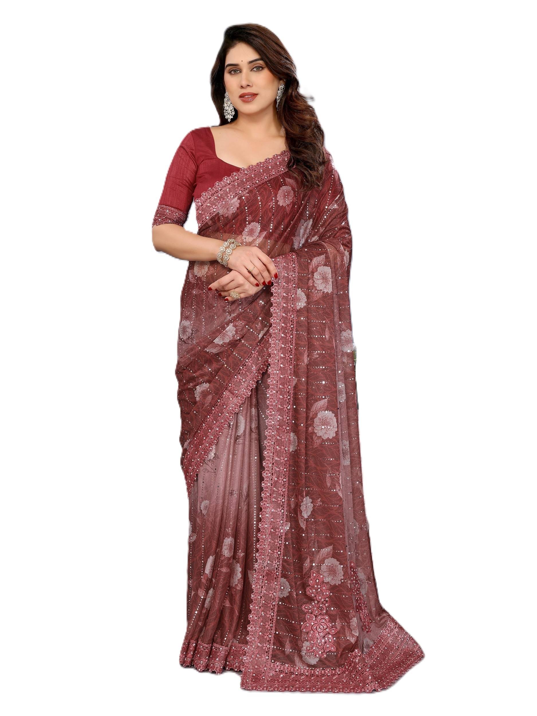 PANZORA Silk Solid Regular Saree Without Blouse Piece ( Maroon ) PANZORA Silk Solid Regular Saree Without Blouse Piece ( Maroon )