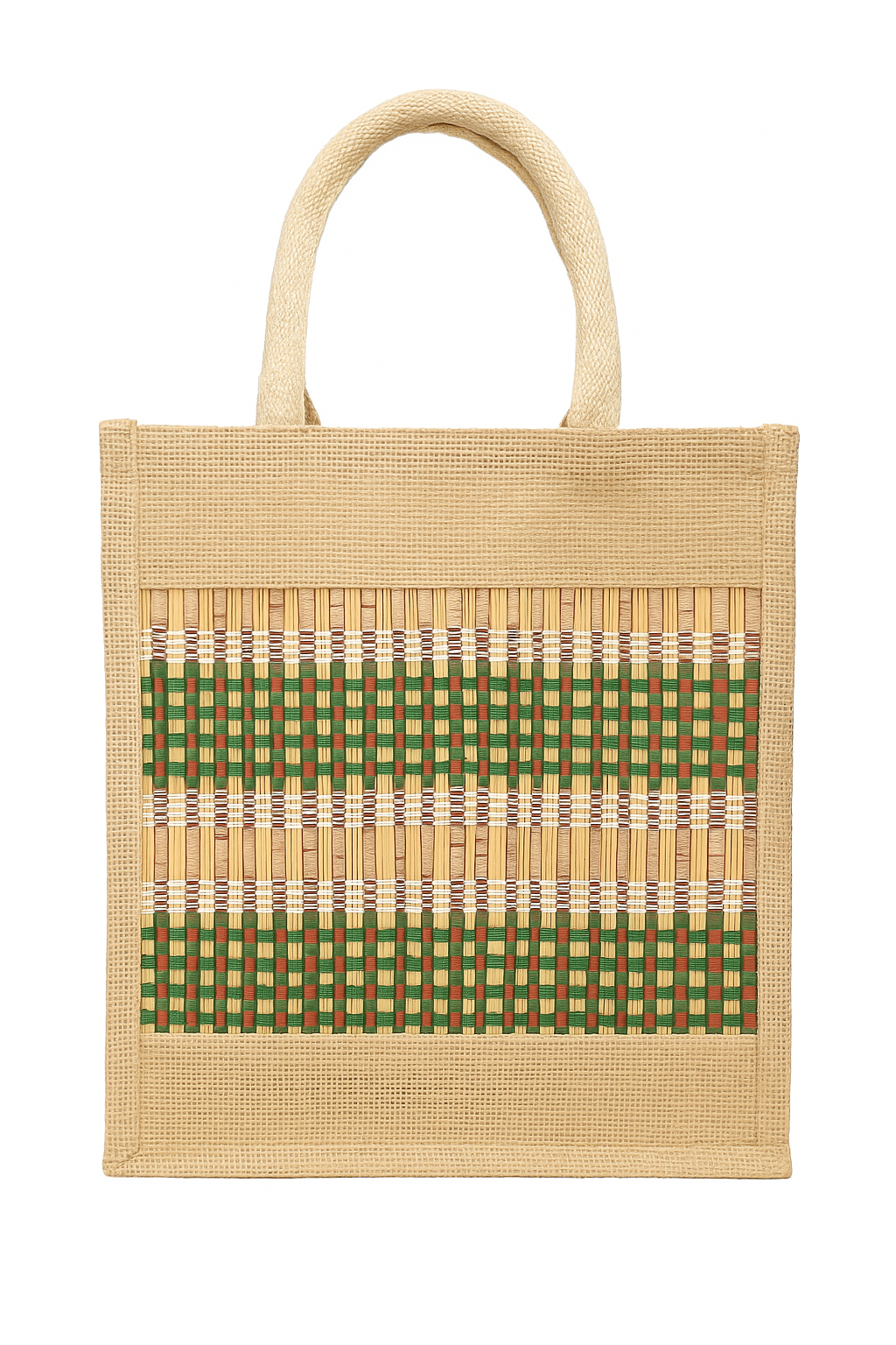 PRATTYA Green Jute Lunch Bag Pack of 1 PRATTYA Green Jute Lunch Bag Pack of 1