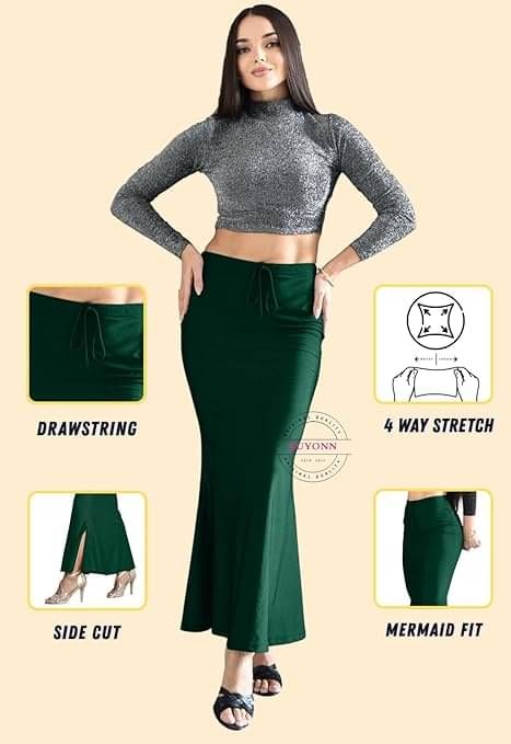     			Pathudi Women Cotton Blend Saree Shaper ( Green )