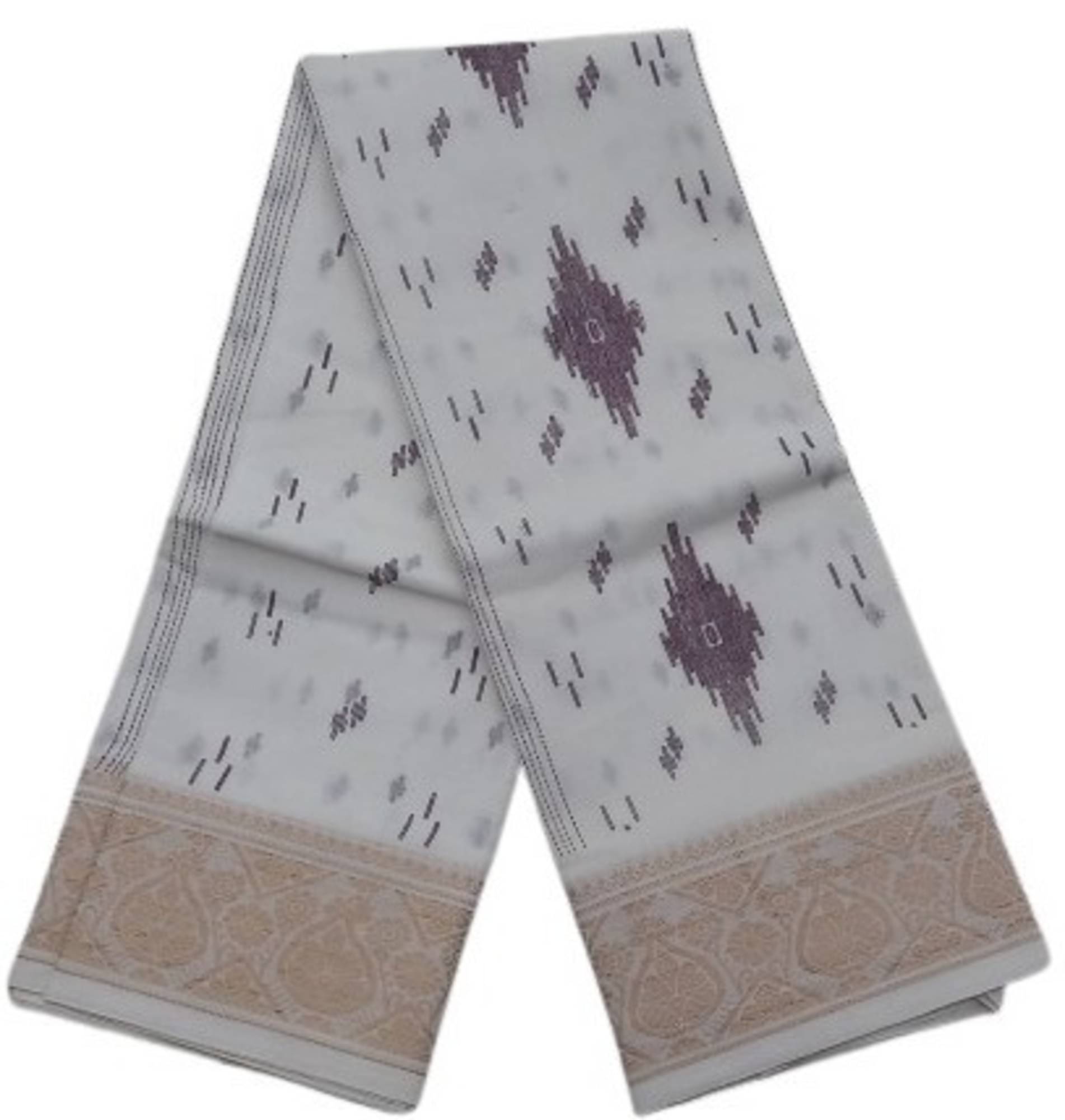 RAJ SAREE HOUSE Cotton Printed Tant Saree Without Blouse Piece ( White )     			RAJ SAREE HOUSE Cotton Printed Tant Saree Without Blouse Piece ( White )