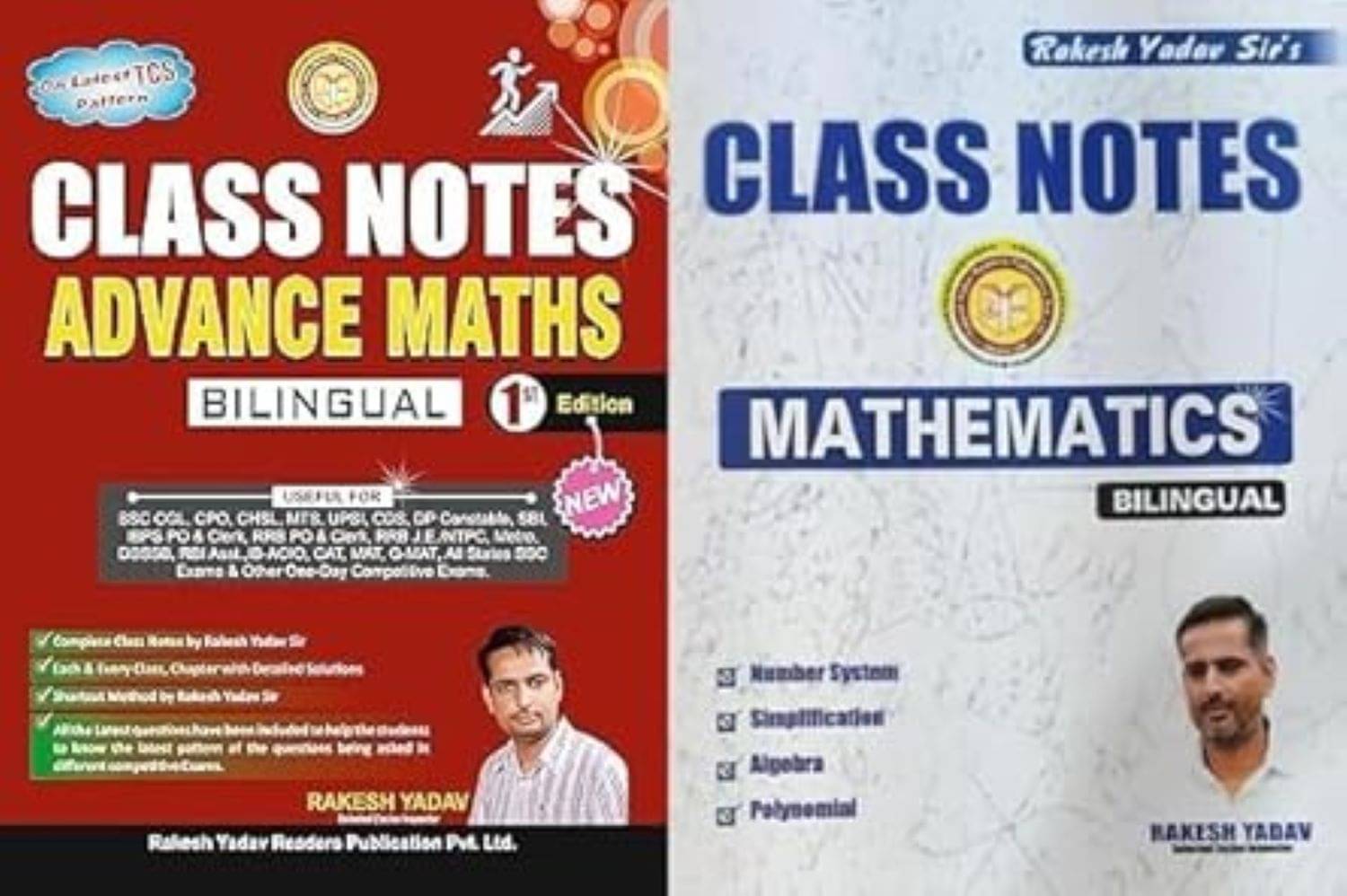 RAKESH YADAV CLASS NOTES ADVANCE MATH (1st EDITION) AND CLASS NOTES MATHEMATICS (BILINGUAL)     			RAKESH YADAV CLASS NOTES ADVANCE MATH (1st EDITION) AND CLASS NOTES MATHEMATICS (BILINGUAL)