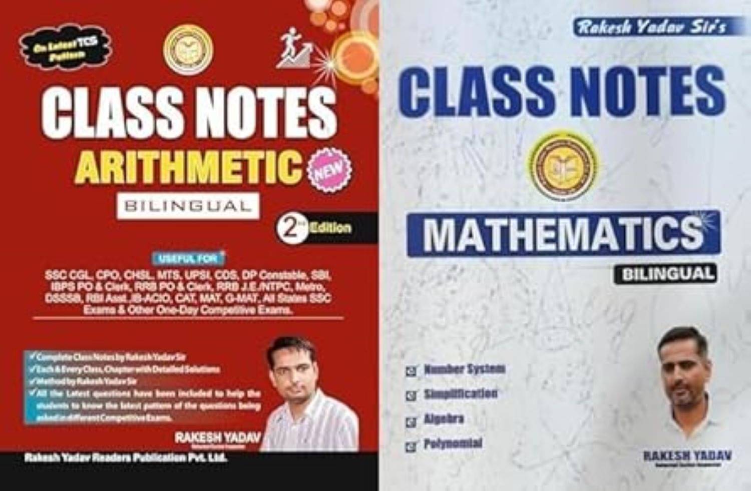     			RAKESH YADAV CLASS NOTES ARITHMETIC (2nd Edition) & CLASS NOTES MATHEMATICS BILINGUAL