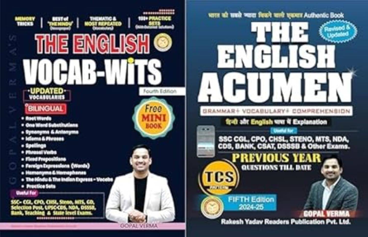     			RAKESH YADAV THE ENGLISH ACUMEN & VOCAB WITS (BILINGUAL) REVISED UPDATES EDITION 2025-26