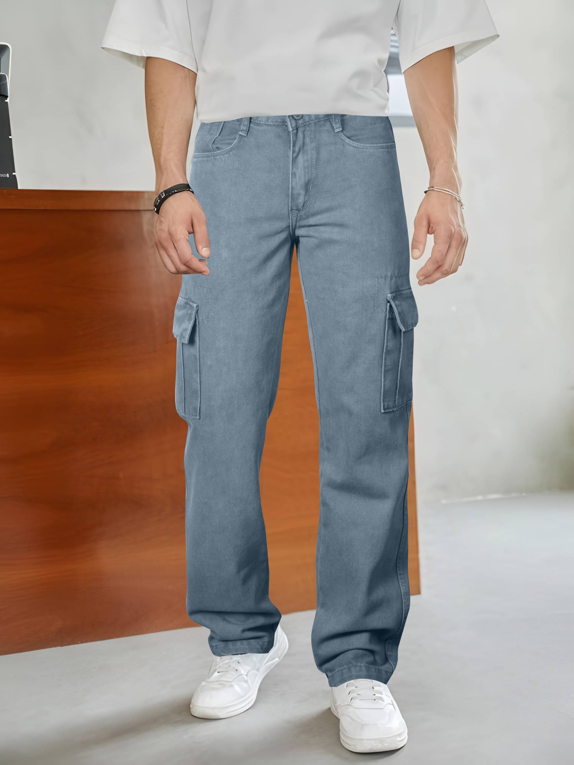     			RIG BONE Clean Look Men's Jeans - Grey ( Pack of 1 )