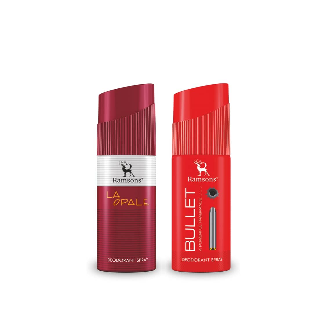 Ramsons La Opale & Bullet Deodorant Spray for Unisex 80 ml ( Pack of 2 )