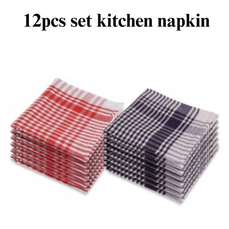     			SHREENATH SOLUTION Set of 12 Cotton Napkin