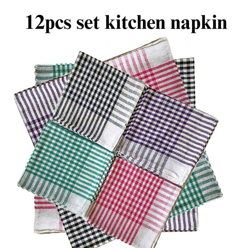     			SHREENATH SOLUTION Set of 12 Cotton Napkin