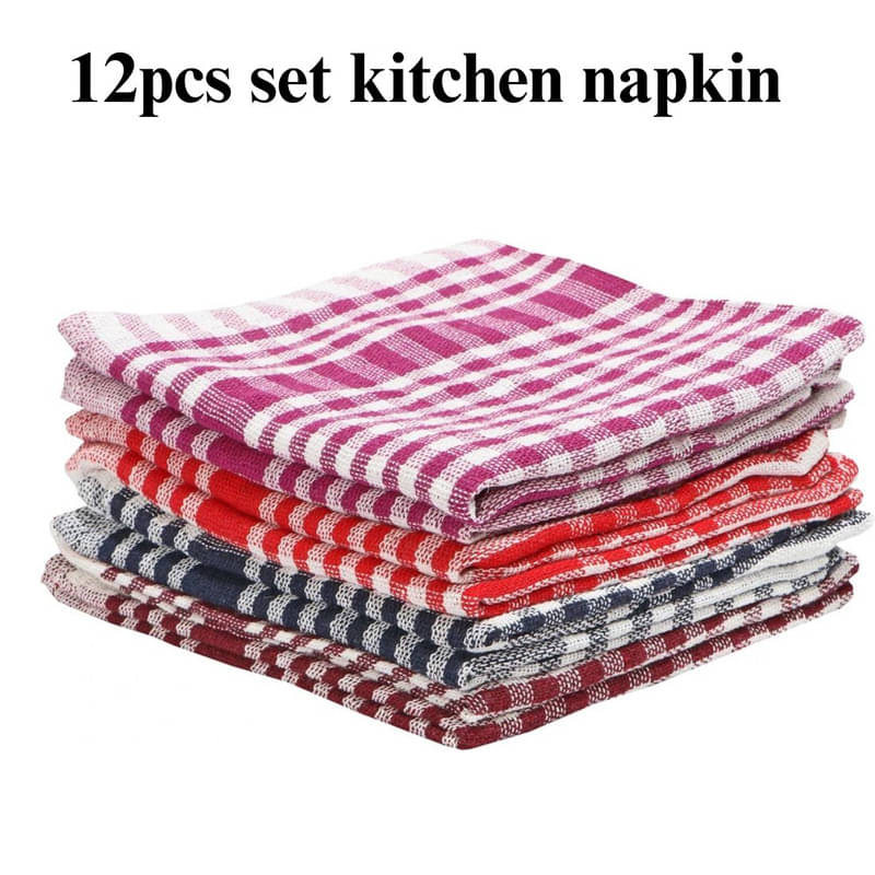     			SHREENATH SOLUTION Set of 12 Cotton Napkin