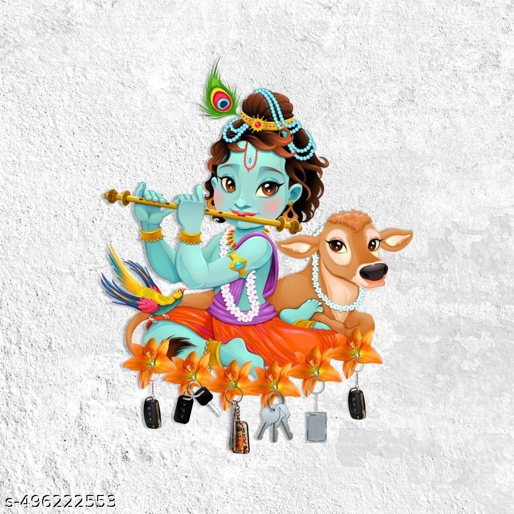     			SNFArt Beige Wood Key Holder - Pack of 1