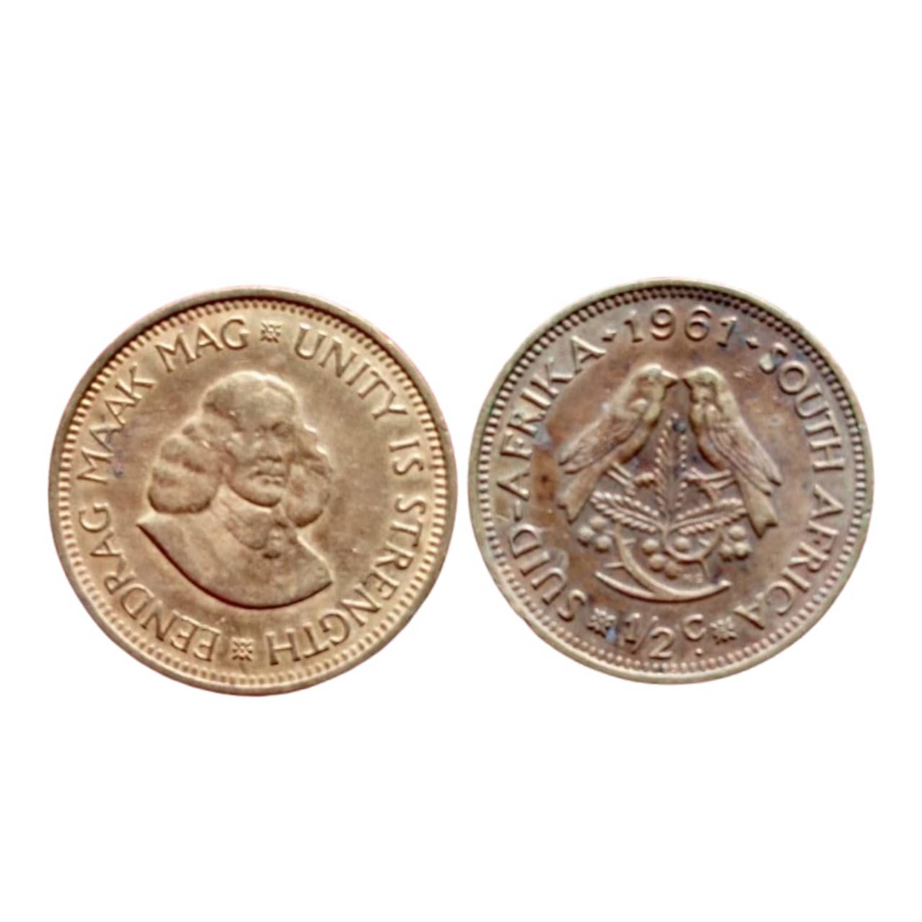     			SOUTH AFRICA 1/2 CENT RARE COIN