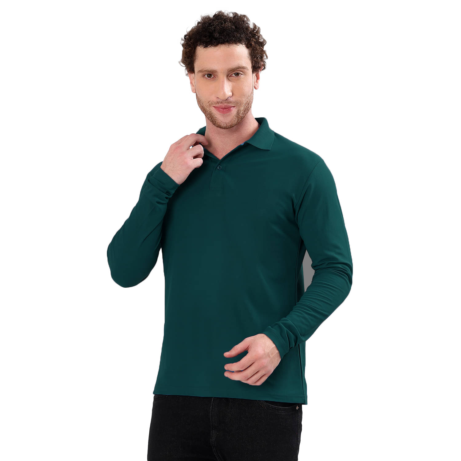     			SYS TEXTILE Men Cotton Blend Regular Fit Solid T-Shirt ( Green )
