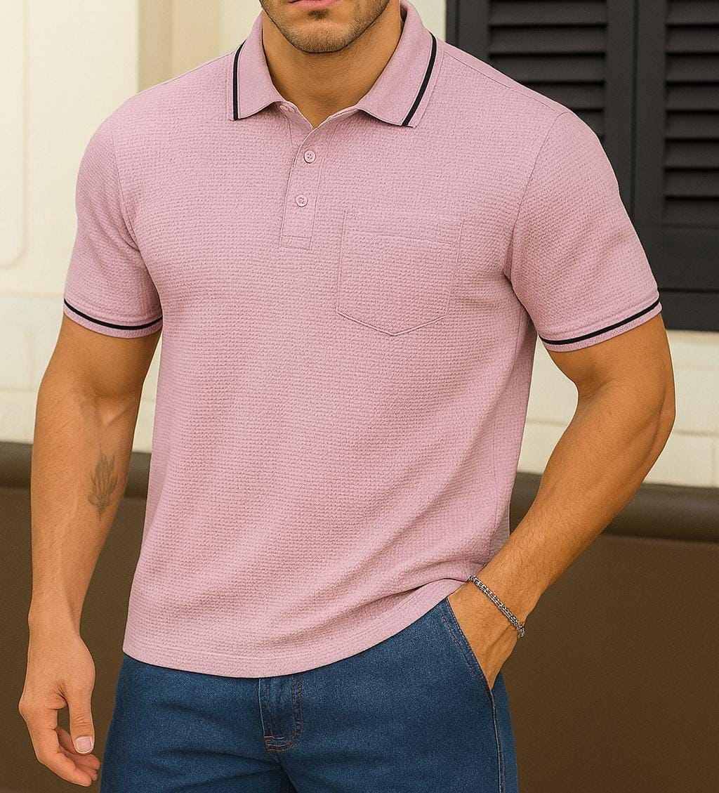     			Scuba Men Cotton Regular Fit Solid T-Shirt ( Pink )