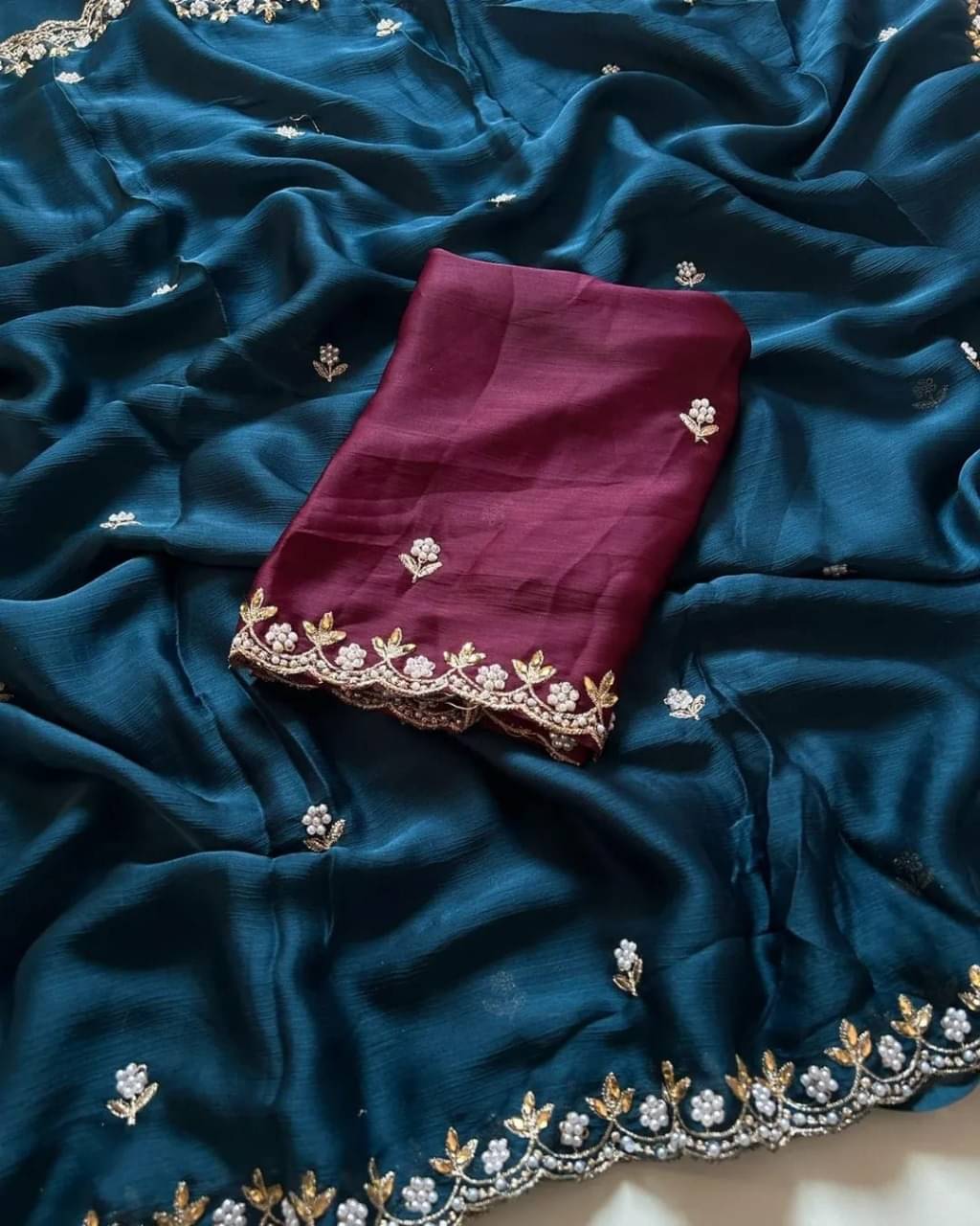     			Shree Shyam Fashion Art Silk Embroidered Bhagalpuri Saree With Unstitched Blouse Piece ( Blue )