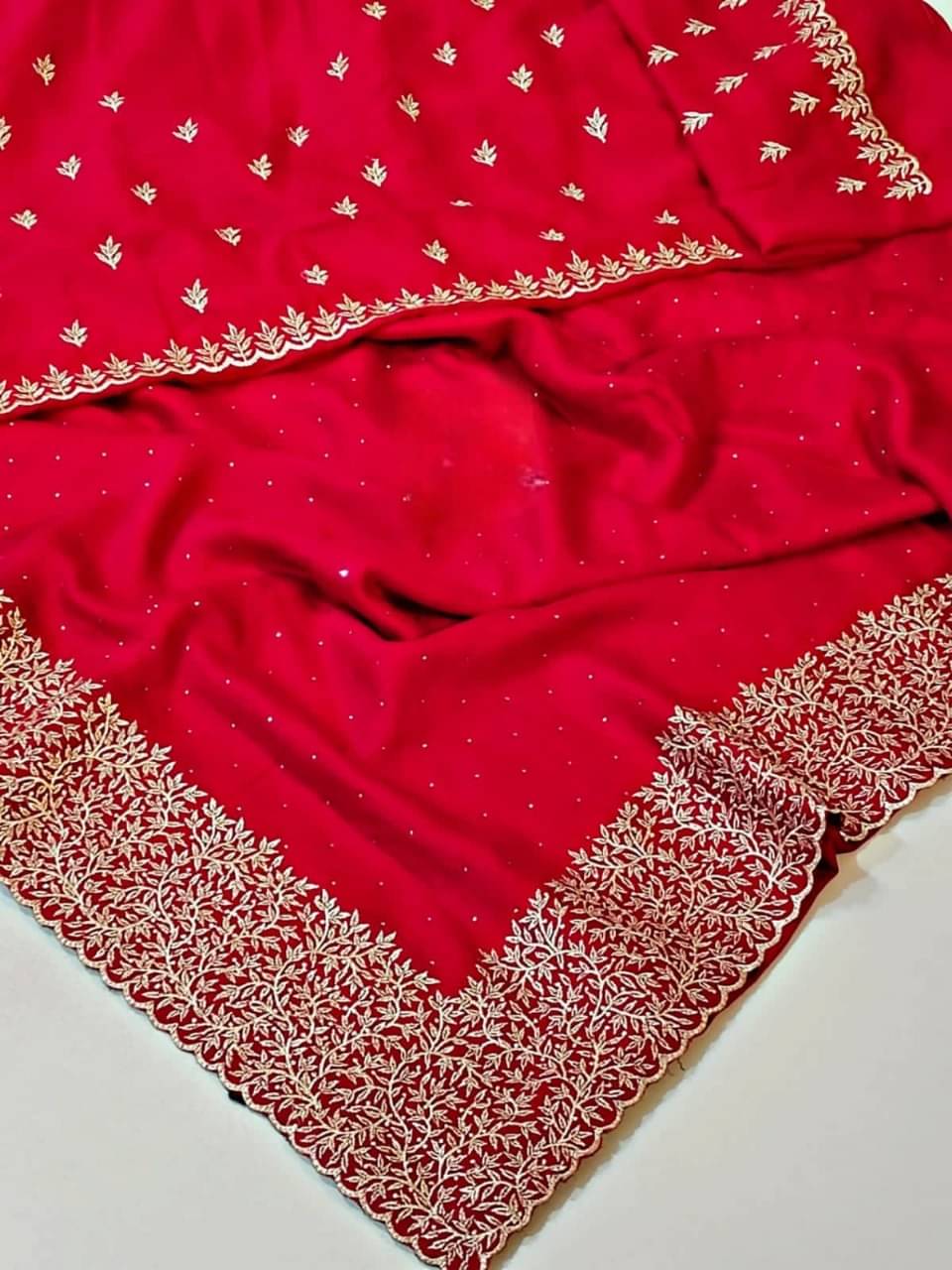     			Shree Shyam Fashion Art Silk Embroidered Bhagalpuri Saree With Unstitched Blouse Piece ( Red )