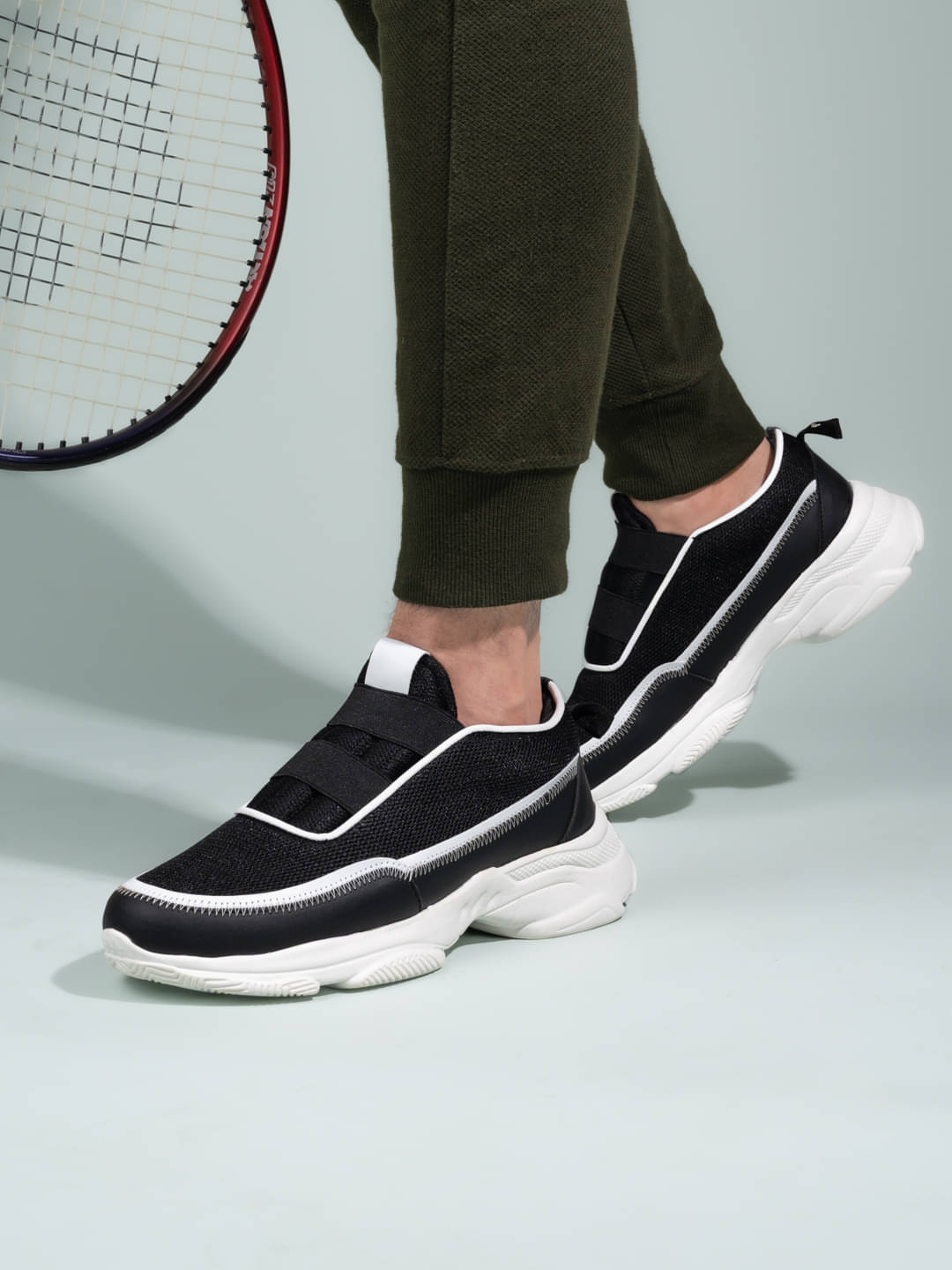     			Sneaklab Sneaklab Premium Quality Black Men's Outdoor Shoes